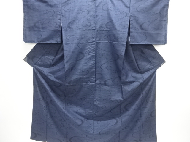 JAPANESE KIMONO / TSUMUGI / WOVEN ARABESQUE